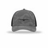 C-130 Hercules Silhouette Carbon Fiber Patch Camo Structured Trucker - GREY CAMO/BLACK