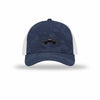 B-1 Lancer Silhouette Carbon Fiber Patch Camo Structured Trucker - NAVY CAMO/WHITE