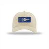SR-71 Aircraft Flag Royal & Silver Patch Structured Hat - STONE