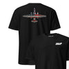 U-2 "Dragon Lady" Rivet Flag Front & Back T-Shirt - Black