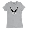 USAF Insignia Blackout Women's T-shirt - Heather Grey