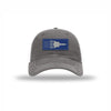 SR-71 Aircraft Flag Royal & Silver Patch Soft Mesh Trucker - GREY/WHITE