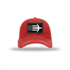 C-5 Aircraft Flag Carbon Fiber Patch Soft Mesh Trucker - RED/WHITE