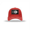 E-3 Aircraft Flag Carbon Fiber Patch Soft Mesh Trucker - RED/WHITE