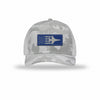 F-16 Aircraft Flag Royal & Silver Patch Camo Structured Trucker - WHITE CAMO/WHITE