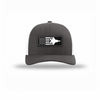 F-35 Aircraft Flag Carbon Fiber Patch Structured Trucker - CHARCOAL/WHITE