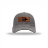 F-4 Aircraft Flag Leatherette Patch Soft Mesh Trucker - GREY/WHITE