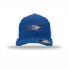 F-35 Aircraft Flag Flexfit Royal & Silver Patch Structured Trucker - ROYAL/WHITE