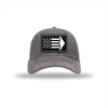 B-2 Aircraft Flag Carbon Fiber Patch Soft Mesh Trucker - GREY/WHITE