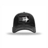 C-17 Aircraft Flag Carbon Fiber Patch Soft Mesh Trucker - BLACK/WHITE