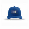 F-18 Aircraft Flag Royal & Silver Patch Structured Trucker - ROYAL/WHITE