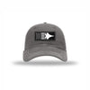 F-22 Aircraft Flag Carbon Fiber Patch Soft Mesh Trucker - GREY/WHITE