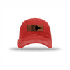 F-15 Aircraft Flag Leatherette Patch Soft Mesh Trucker - RED/WHITE