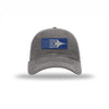F-15 Aircraft Flag Royal & Silver Patch Soft Mesh Trucker - GREY/WHITE