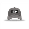 F-35 Aircraft Flag Carbon Fiber Patch Soft Mesh Trucker - GREY/WHITE