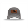 F-35 Aircraft Flag Leatherette Patch Soft Mesh Trucker - GREY/WHITE