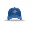 C-5 Aircraft Flag Royal & Silver Patch Soft Mesh Trucker - ROYAL/WHITE