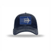 C-17 Aircraft Flag Royal & Silver Patch Soft Mesh Trucker - NAVY/WHITE