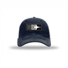 F-18 Aircraft Flag Carbon Fiber Patch Soft Mesh Trucker - NAVY/WHITE