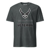 US Air Force Veteran Blackout T-Shirt - Dark Heather