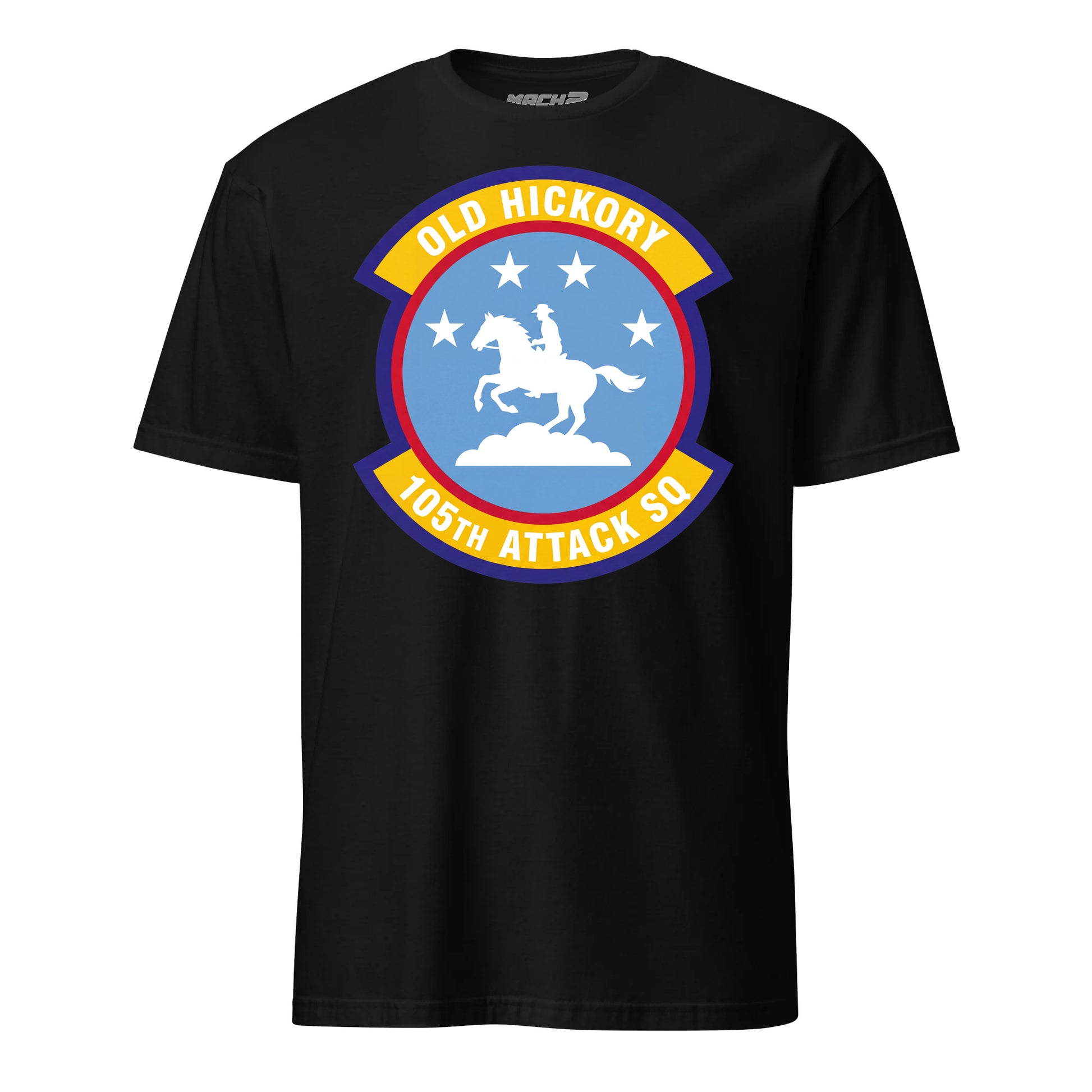 105th Attack Squadron T-Shirt — Black front mockup