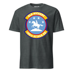 105th Attack Squadron T-Shirt — Charcoal Heather front mockup
