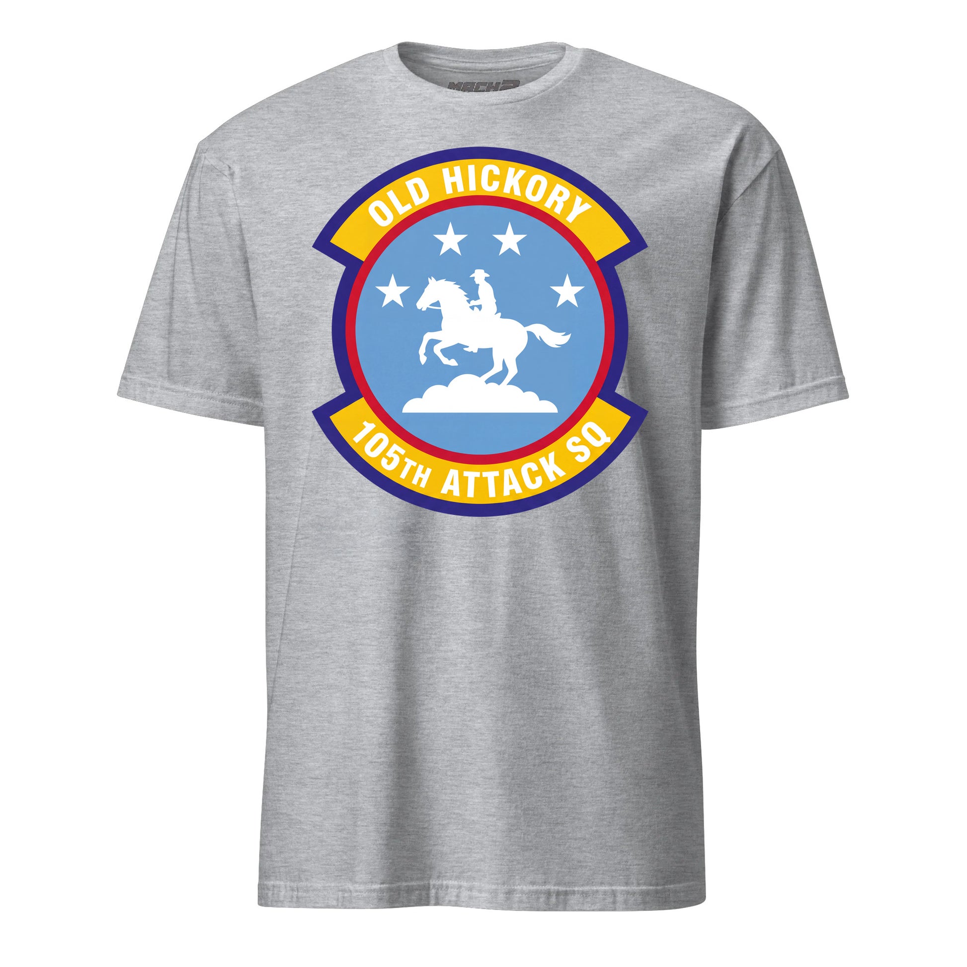 105th Attack Squadron T-Shirt — Heather Grey front mockup