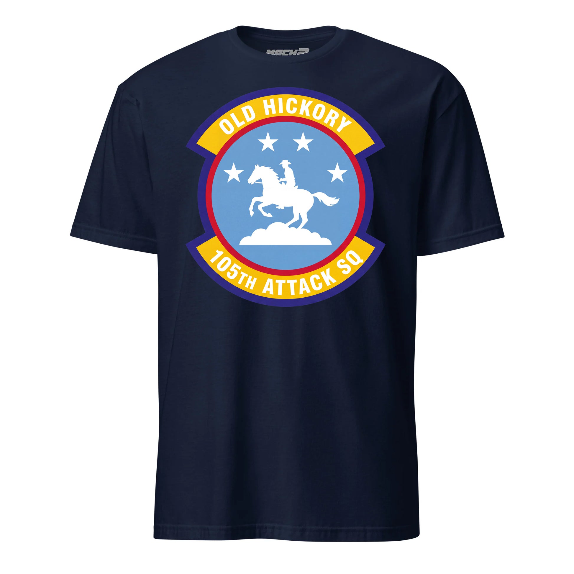 105th Attack Squadron T-Shirt — Navy front mockup