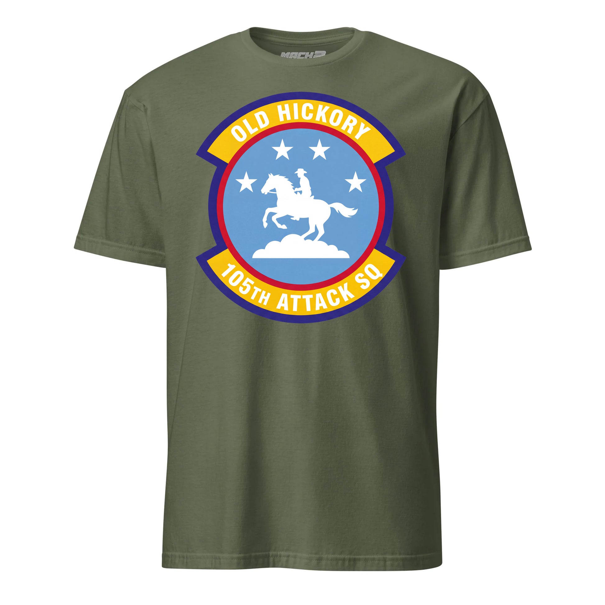 105th Attack Squadron T-Shirt — OD Green front mockup