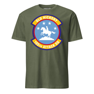105th Attack Squadron T-Shirt — OD Green front mockup