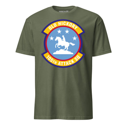 105th Attack Squadron T-Shirt — OD Green front mockup