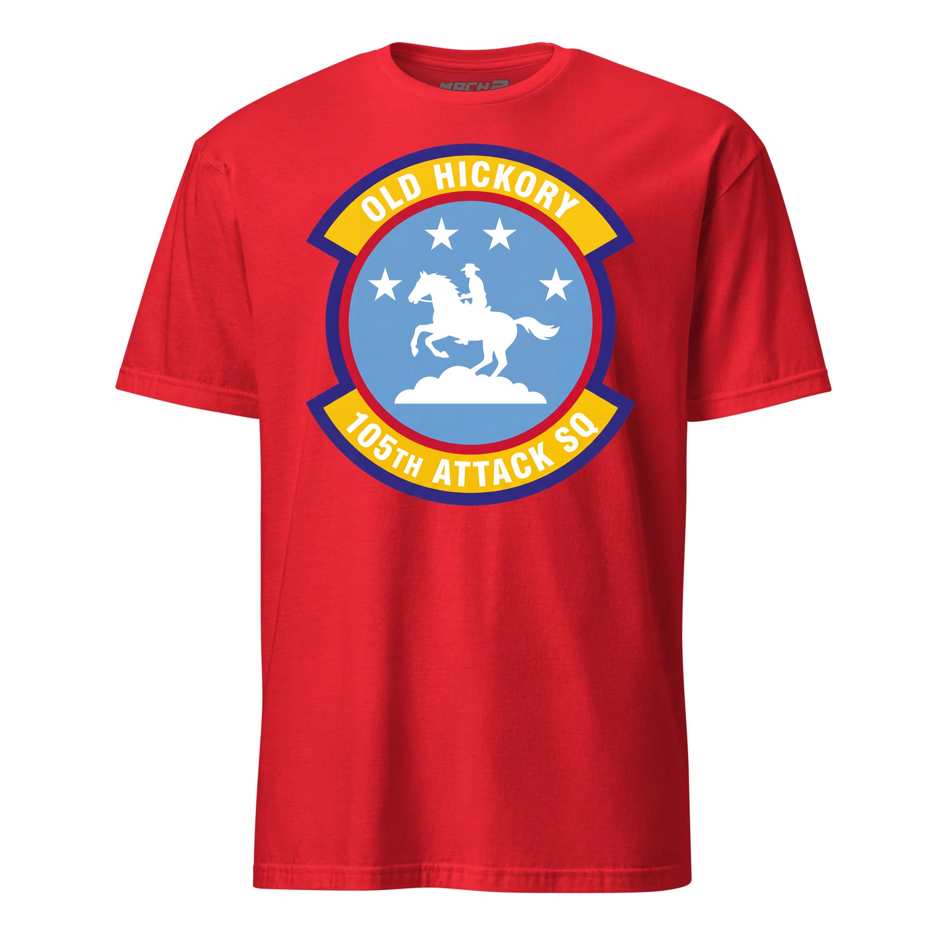 105th Attack Squadron T-Shirt — Red front mockup