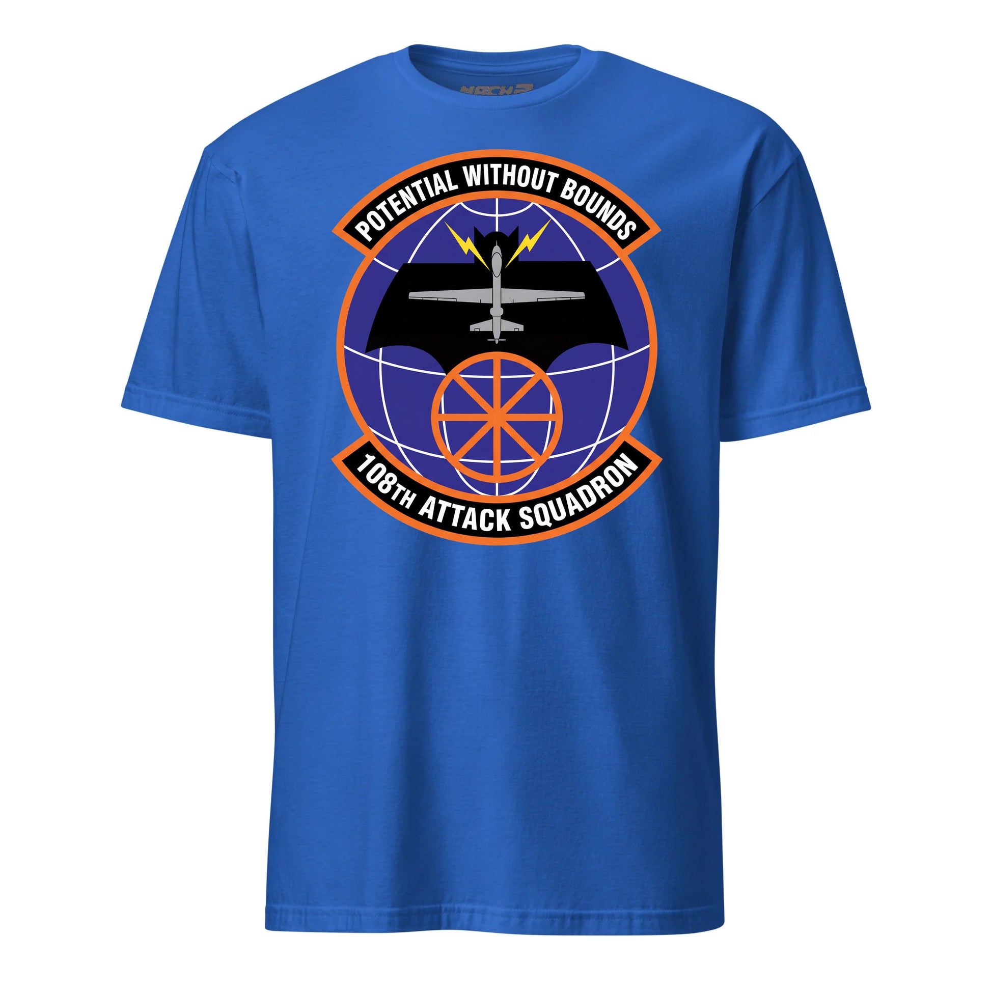 108th Attack Squadron T-Shirt — Royal front mockup