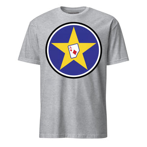 111th Attack Squadron T-Shirt — Heather Grey front mockup