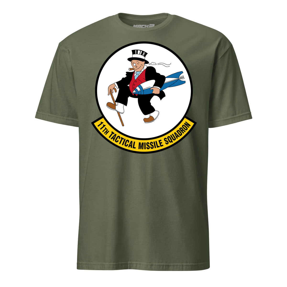 11th Tactical Missile Squadron T-Shirt — OD Green front mockup
