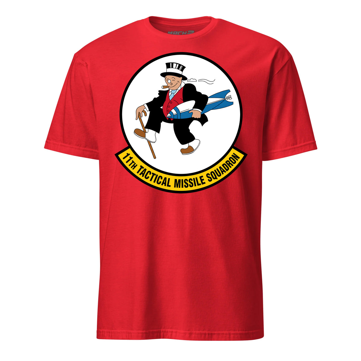 11th Tactical Missile Squadron T-Shirt — Red front mockup