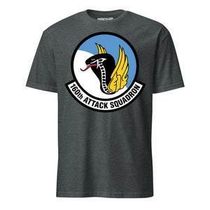 160th Attack Squadron T-Shirt — Charcoal Heather front mockup