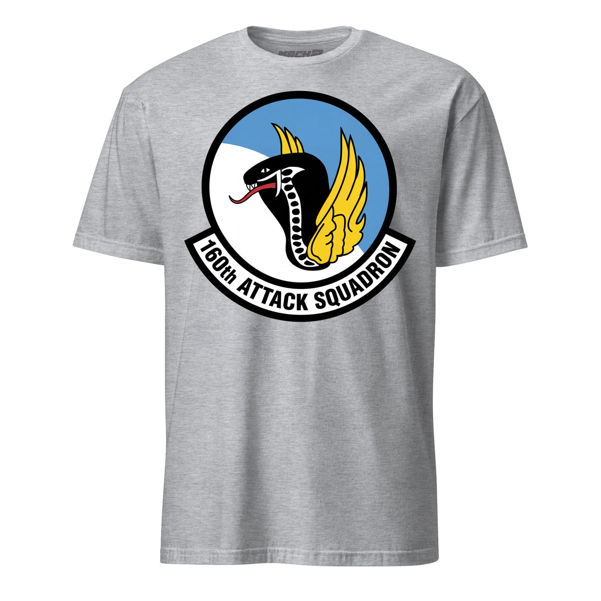 160th Attack Squadron T-Shirt — Heather Grey front mockup