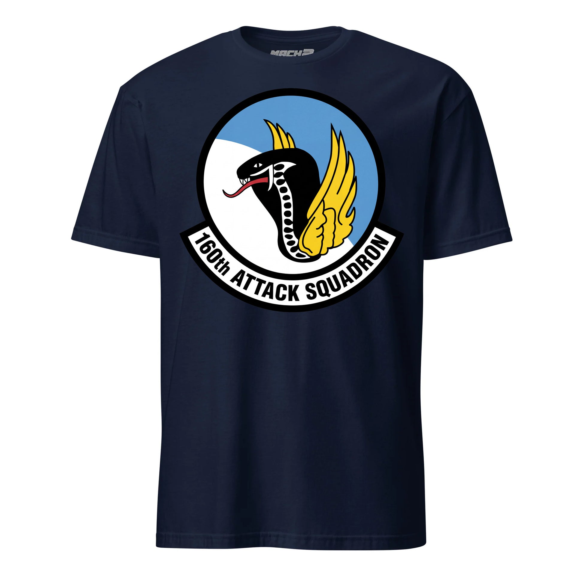 160th Attack Squadron T-Shirt — Navy front mockup