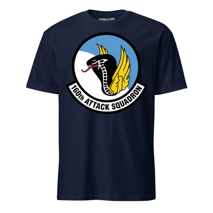 160th Attack Squadron T-Shirt — Navy front mockup