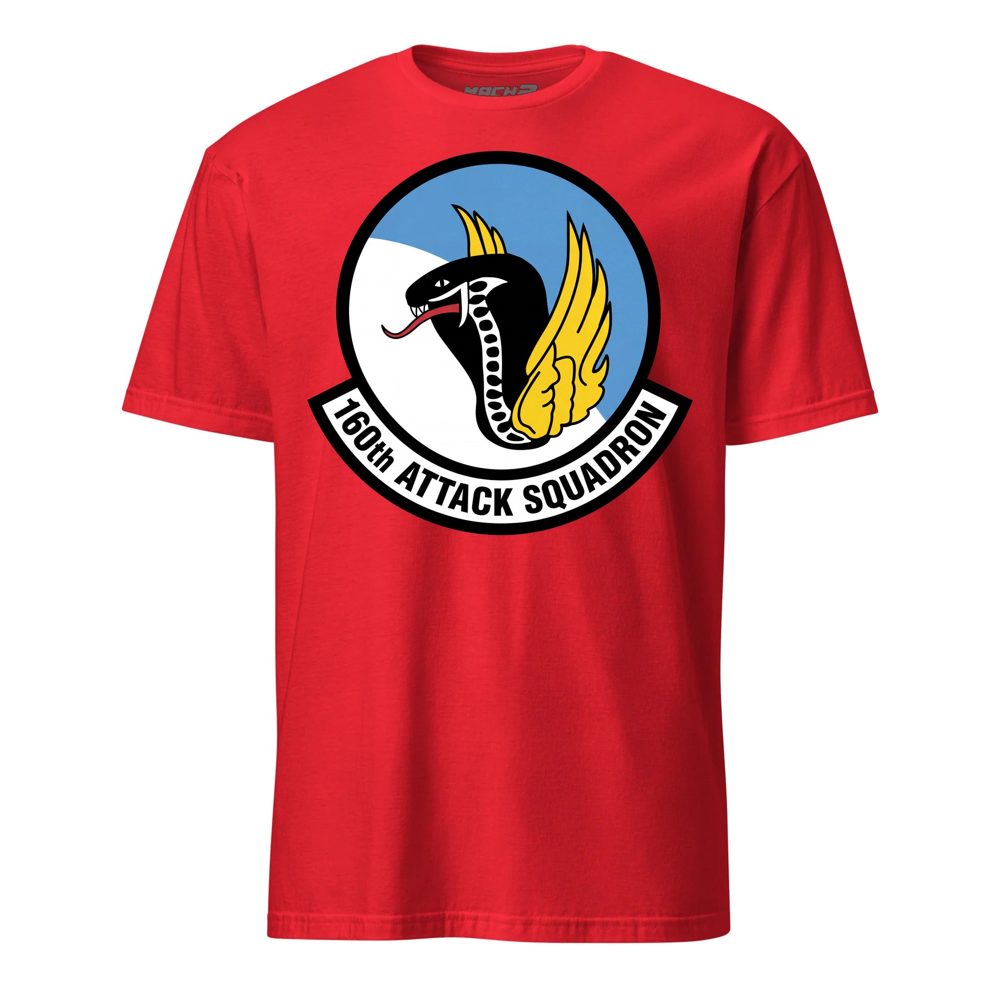160th Attack Squadron T-Shirt — Red front mockup