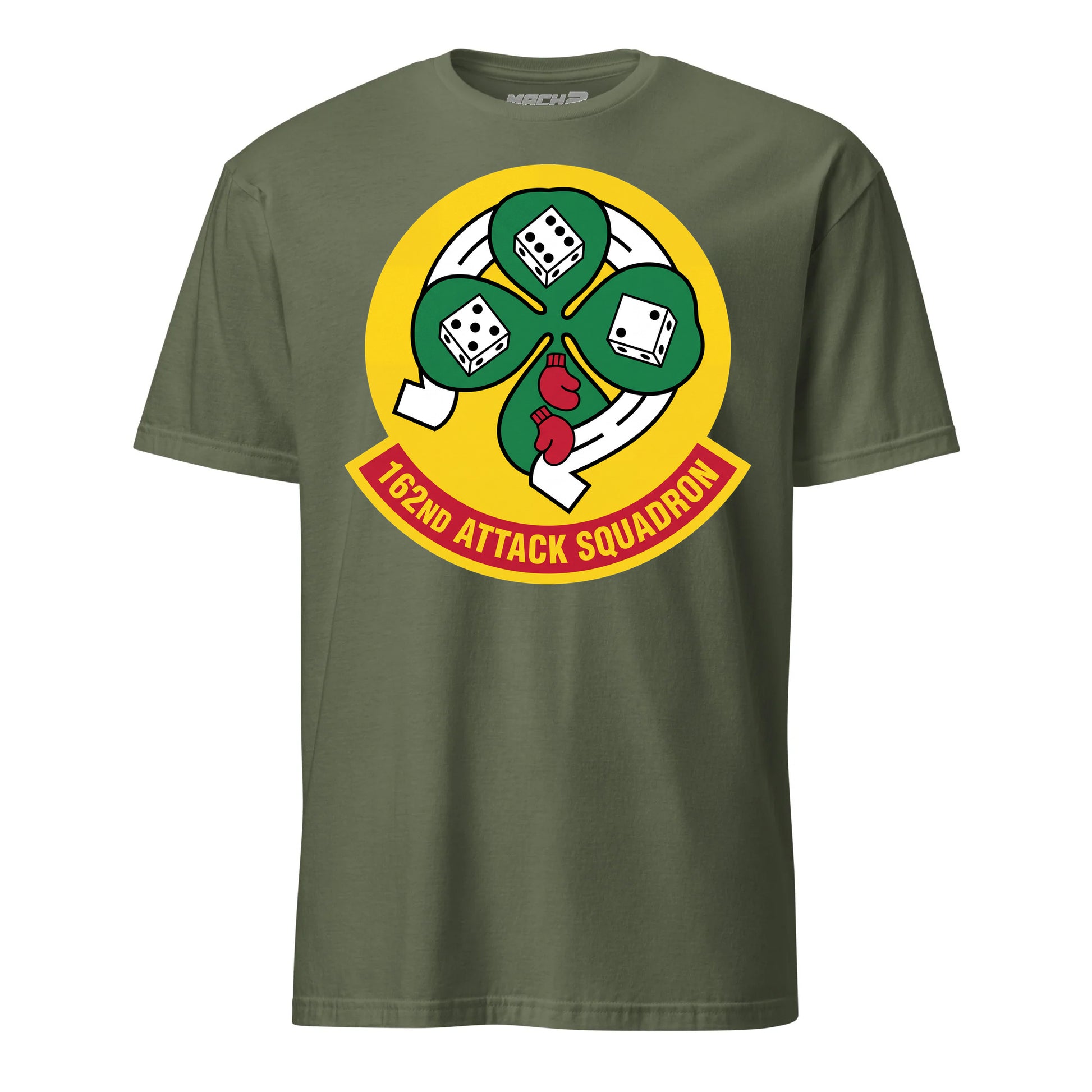 162nd Attack Squadron T-Shirt — OD Green front mockup
