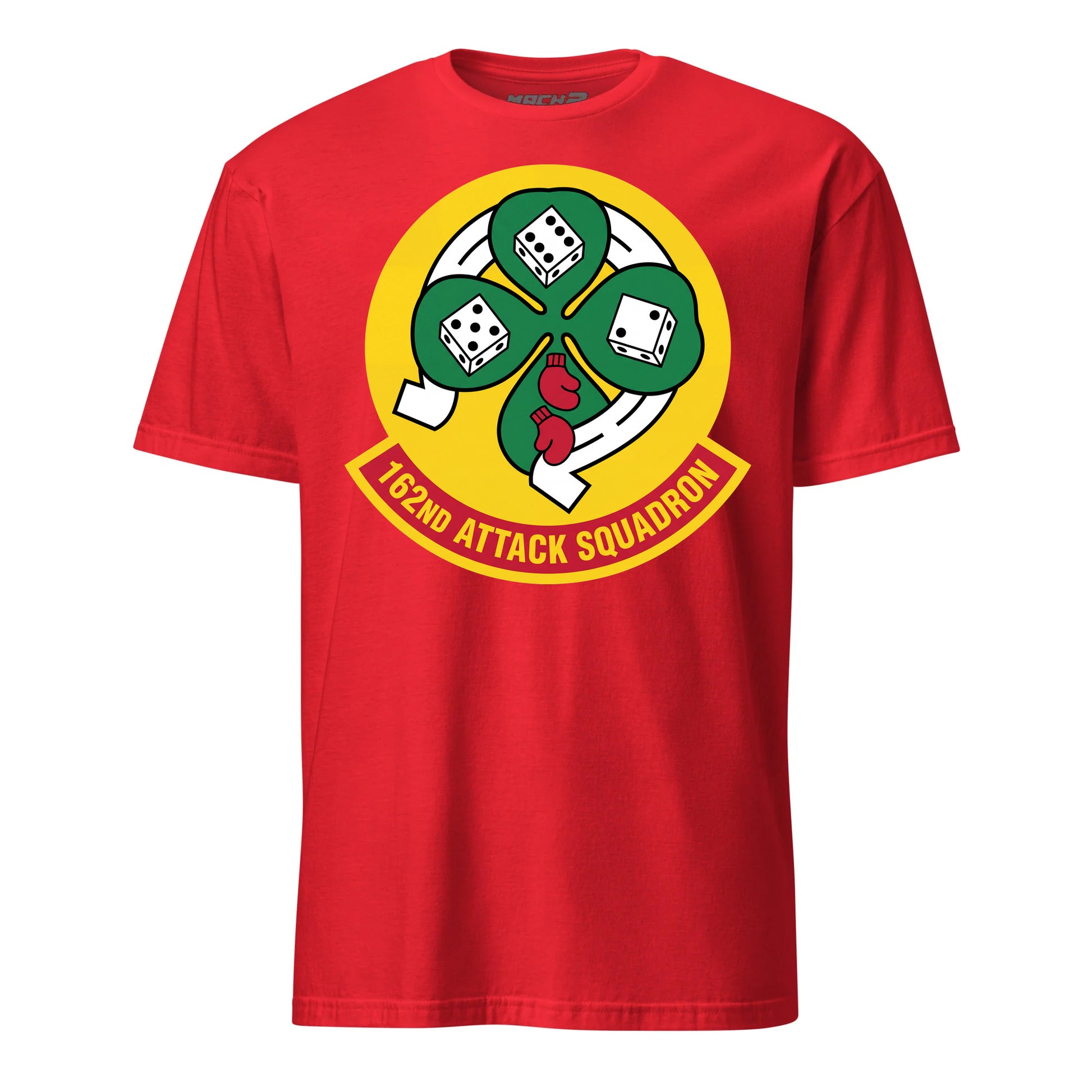 162nd Attack Squadron T-Shirt — Red front mockup