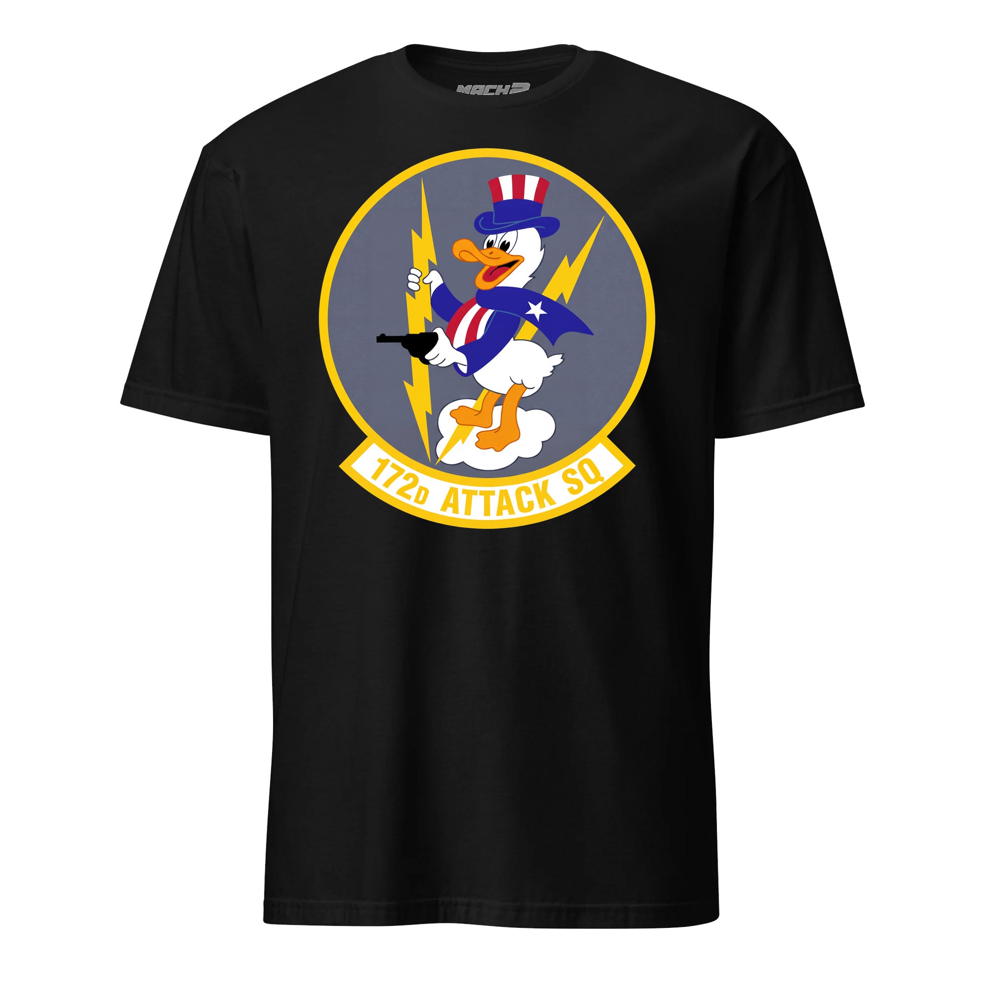 172nd Attack Squadron T-Shirt — Black front mockup