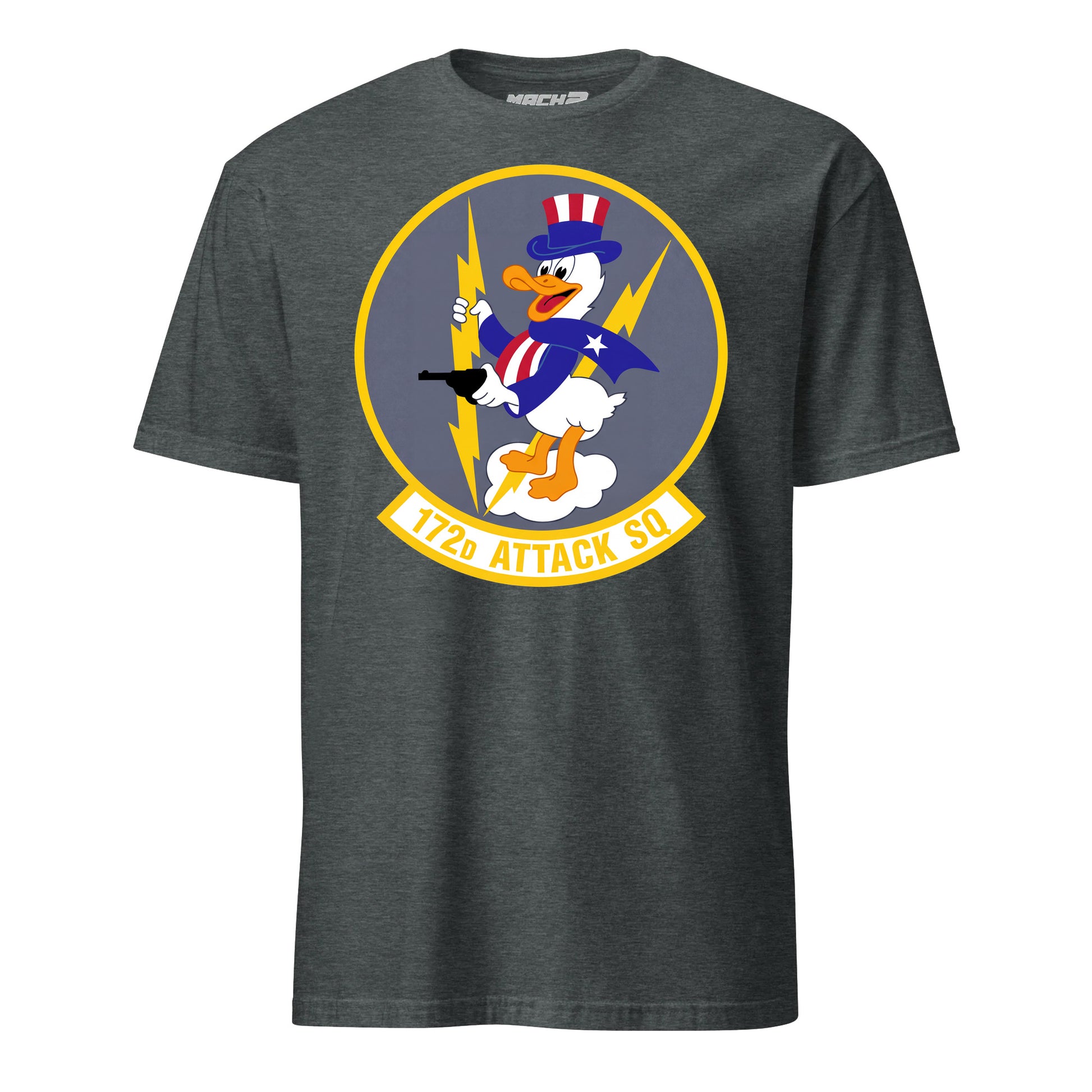 172nd Attack Squadron T-Shirt — Charcoal Heather front mockup