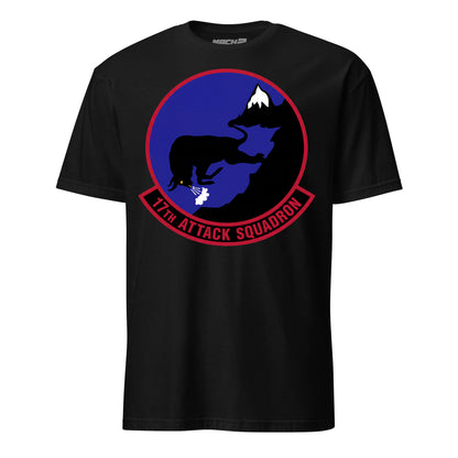 17th Attack Squadron T-Shirt — Black front mockup