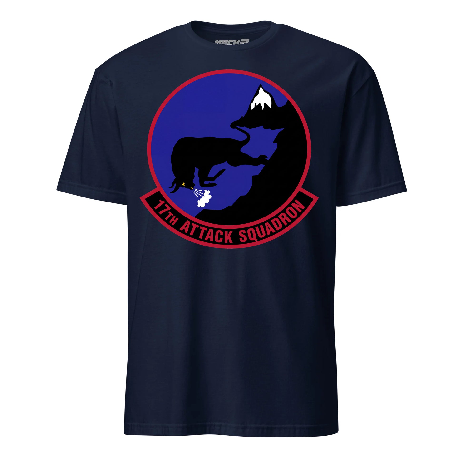 17th Attack Squadron T-Shirt — Navy front mockup
