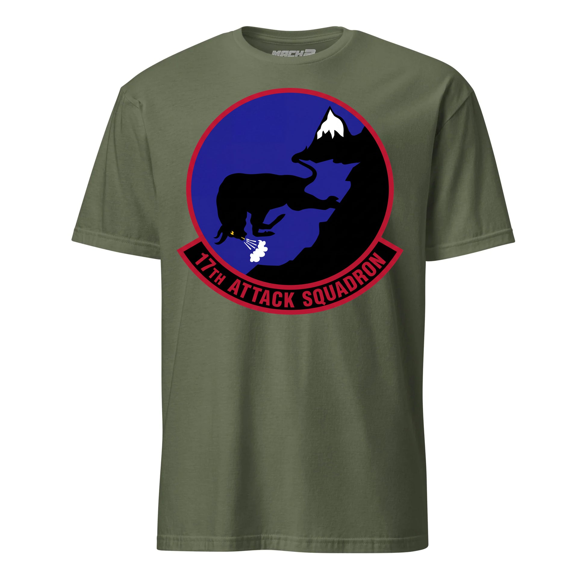 17th Attack Squadron T-Shirt — OD Green front mockup