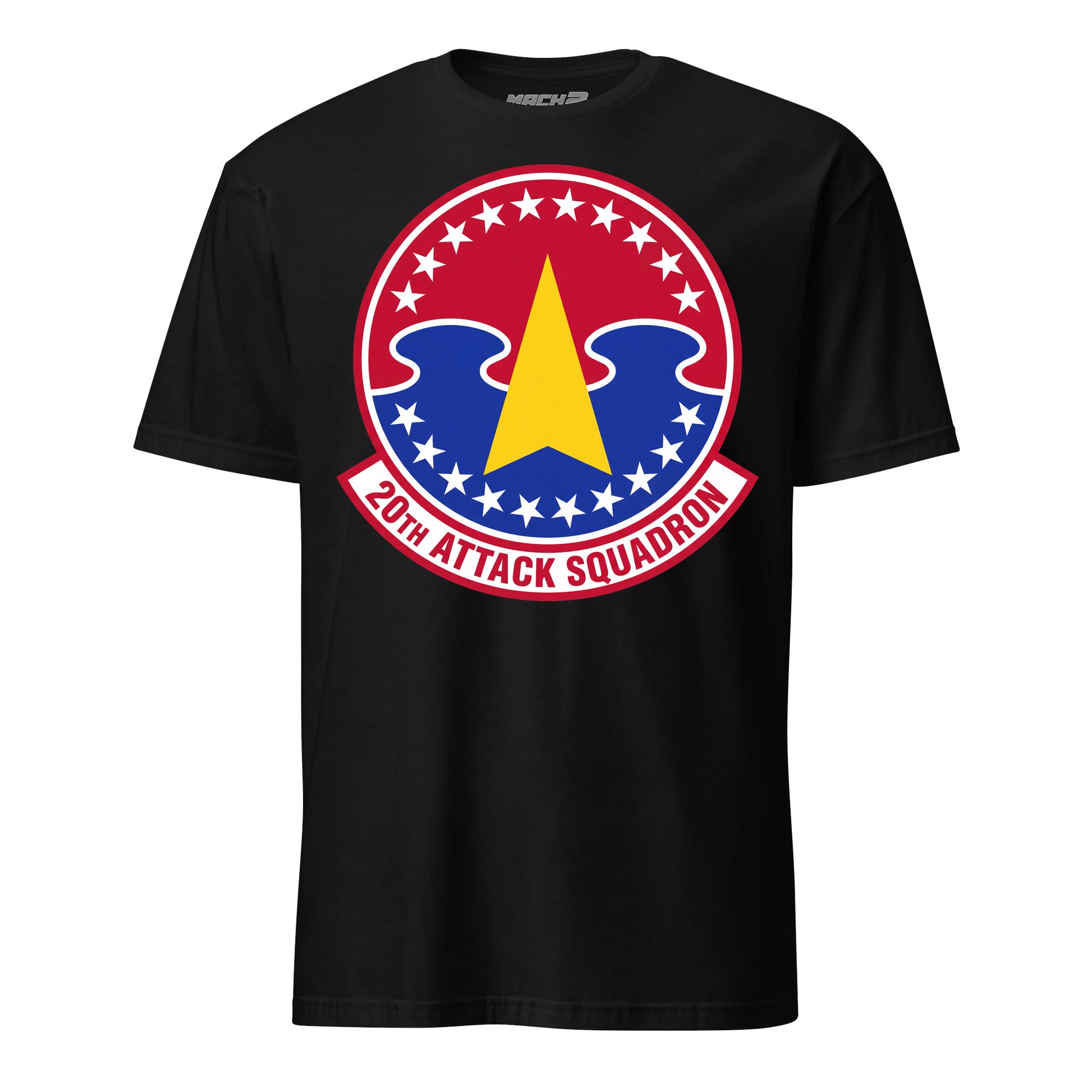 20th Attack Squadron T-Shirt — Black front mockup