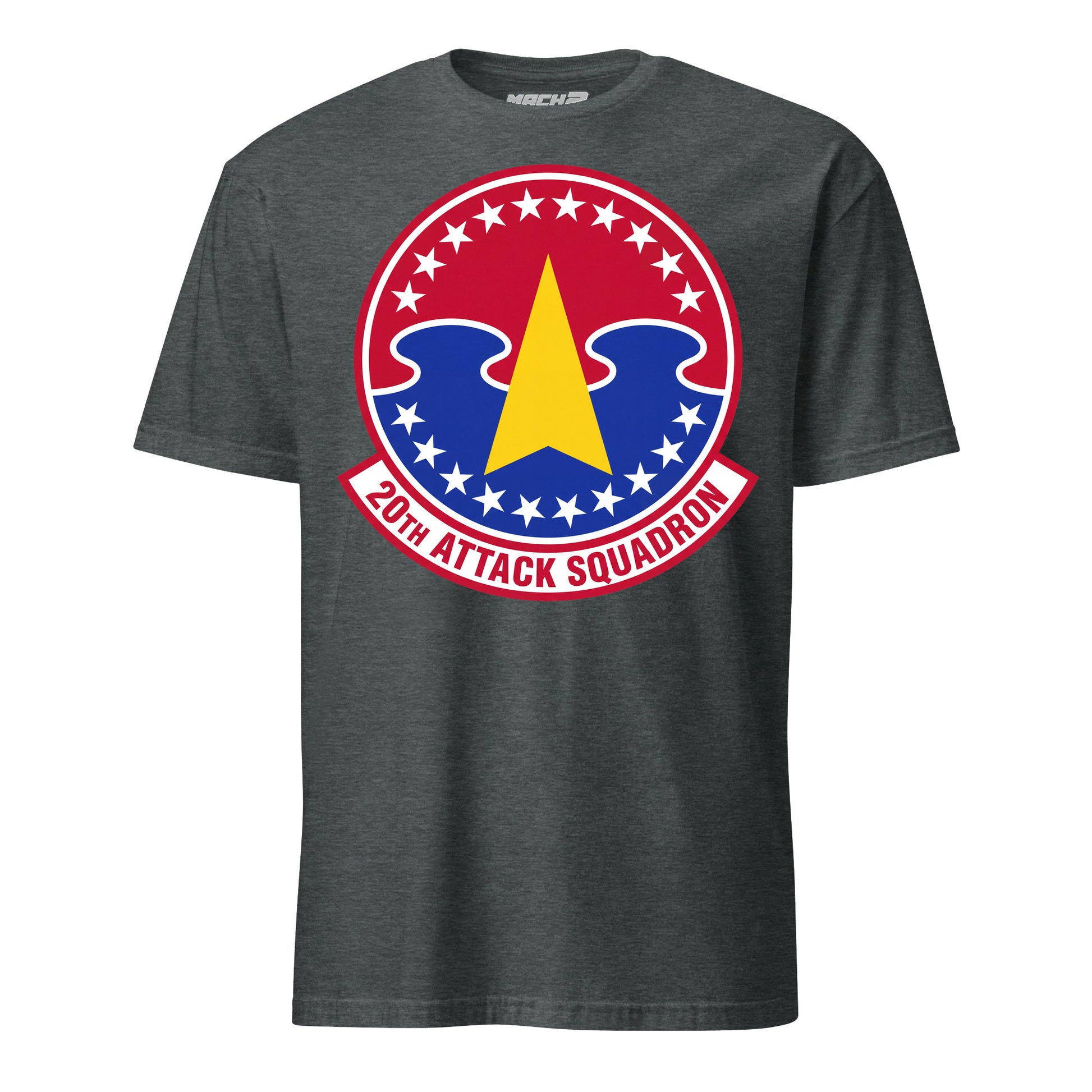 20th Attack Squadron T-Shirt — Charcoal Heather front mockup
